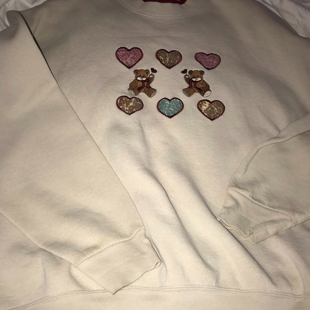 VINTAGE FUIT OF THE LOOM TEDDY BEAR SWEAT SHIRT